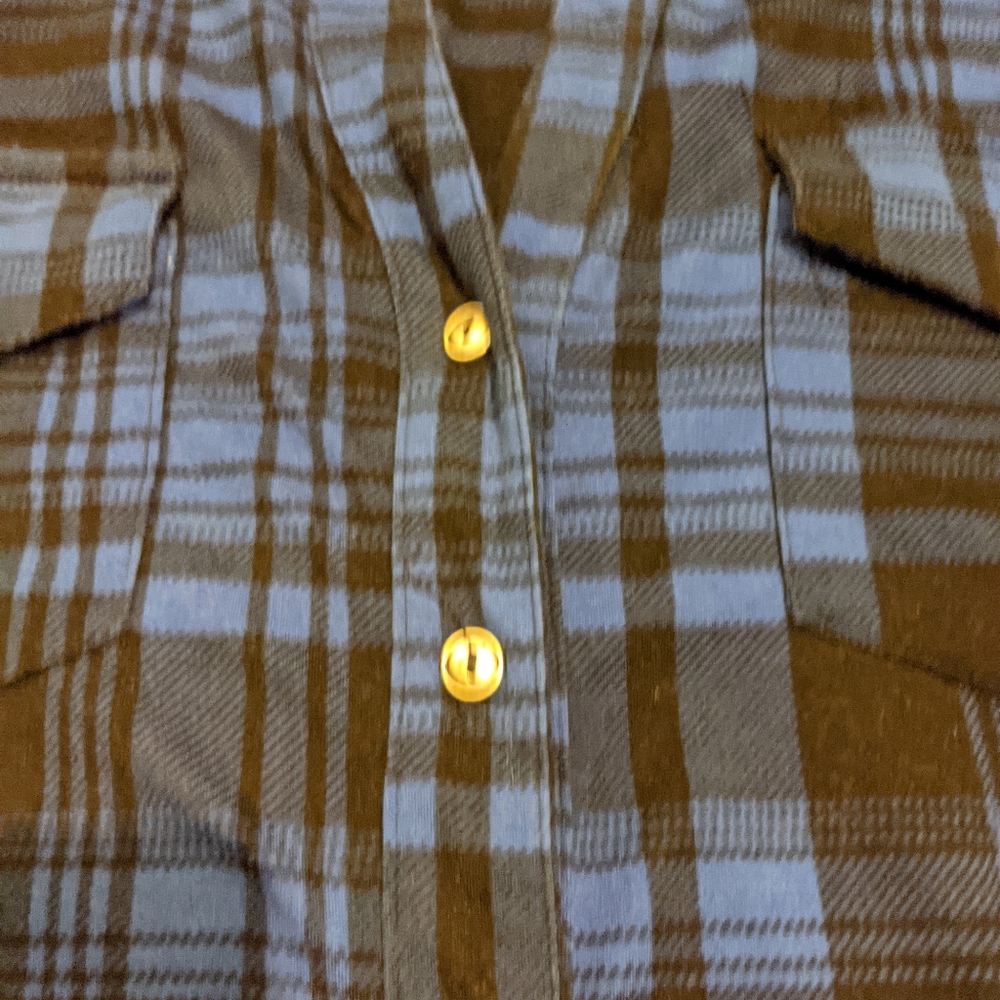 Blue gingham button down - Picture 2 of 3